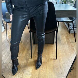Paige Skinny Ankle Pant - Leather
